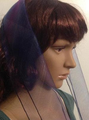 Сине-фиолетовый газовый шарф