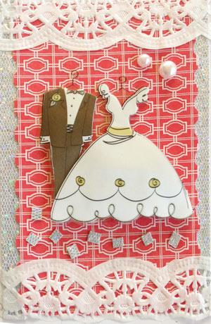 Открытка ручной работы №9(свадебная)