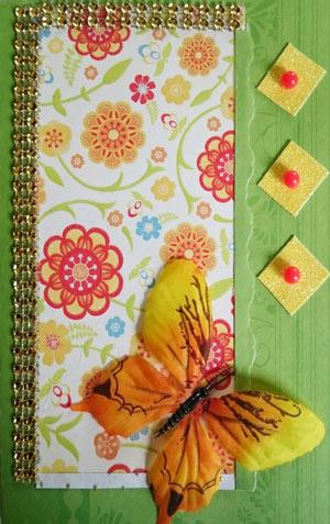 Открытка ручной работы №3(бабочка)