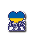 Наклейка Pray For Ukraine Flag (Heart)